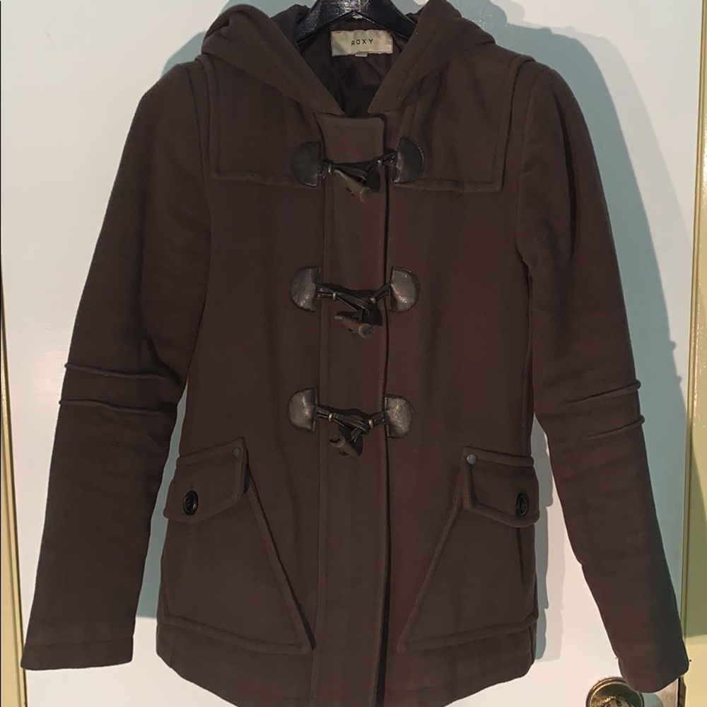 ROXY Hooded Toggle button wool coat - a beauty :)
